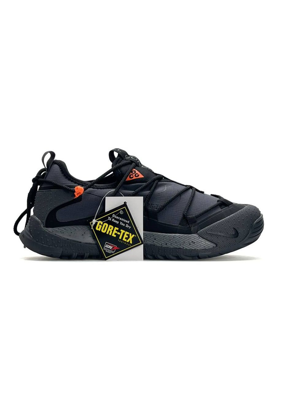 Серые демисезонные кроссовки мужские nike No Brand ACG Terra Antarktik Low GTX Grey Black