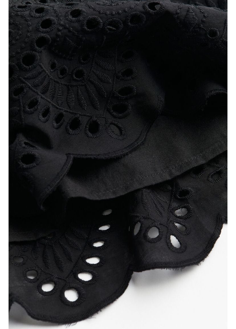 Чорна сукня жіноча чорна з вишивкою англез - xxl H&M однотонна