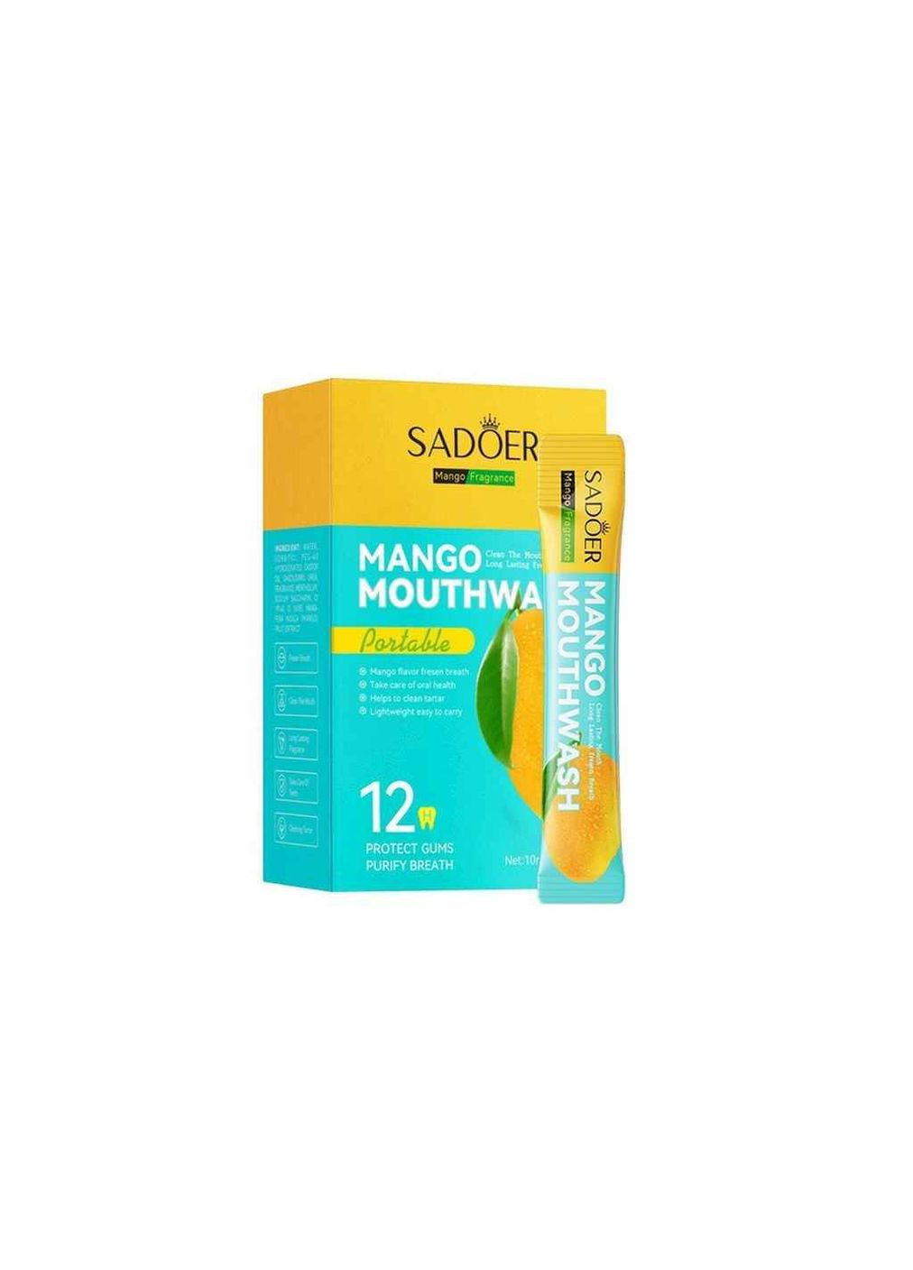 Ополіскувач для ротової порожнини Манго (20 стіків/уп) SADOER (359432922)