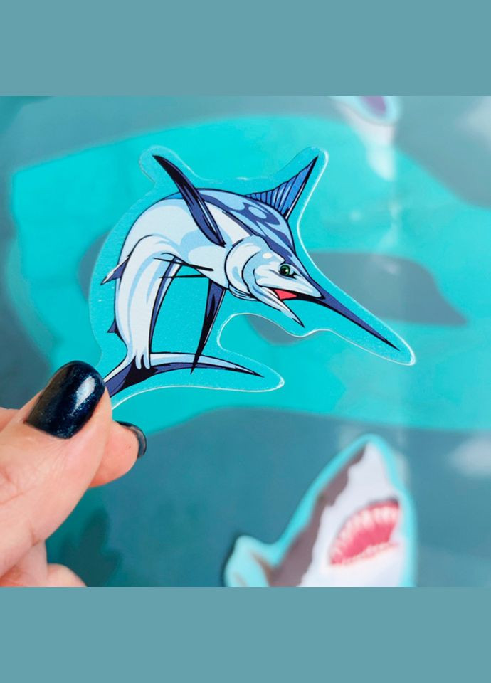 Дитяча гра з багаторазовими наклейками "Підводний світ" (KP-008), 43 наклейки УМНЯШКА (304998844)