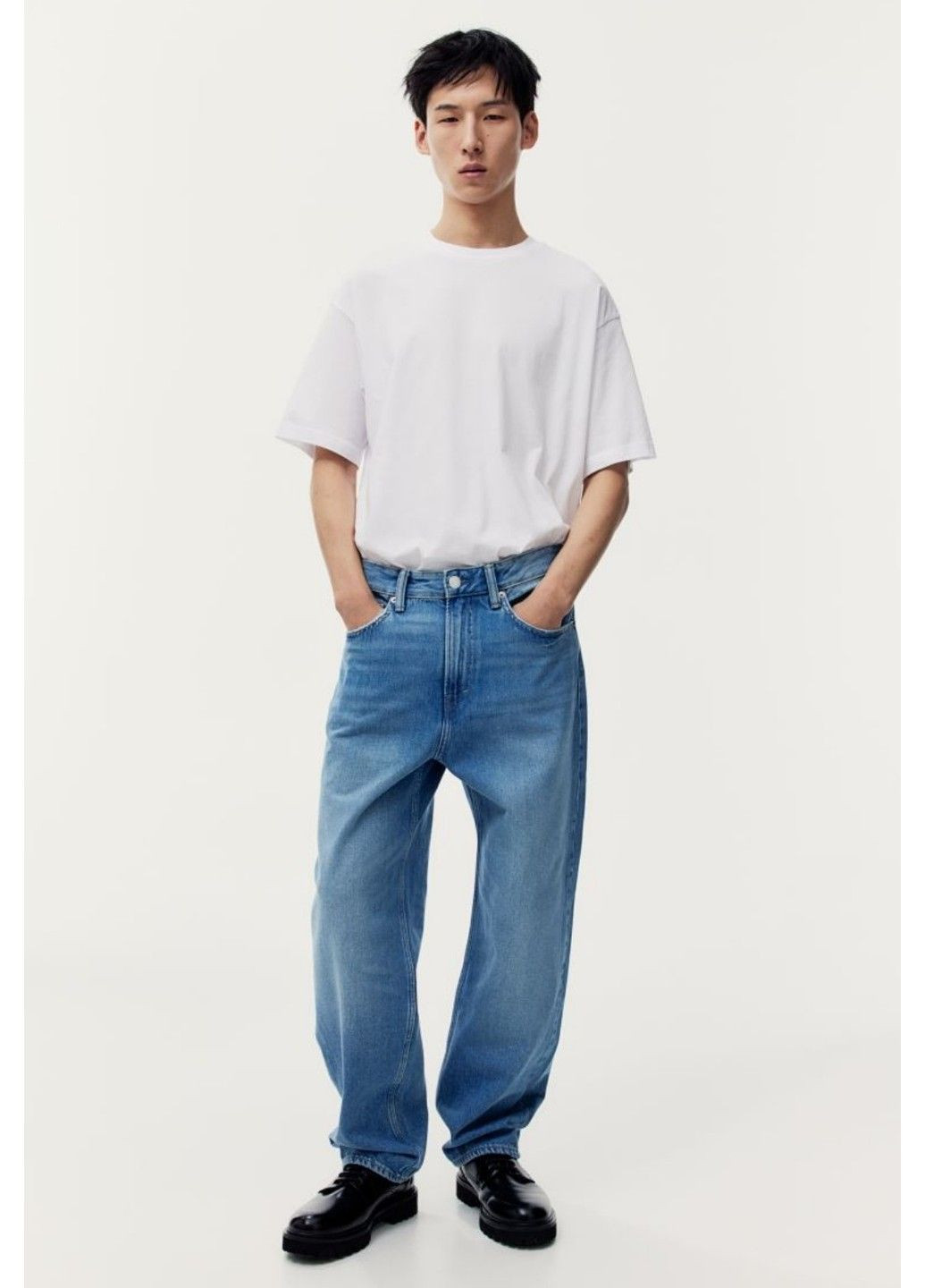 Синие повседневный демисезонные брюки H&M