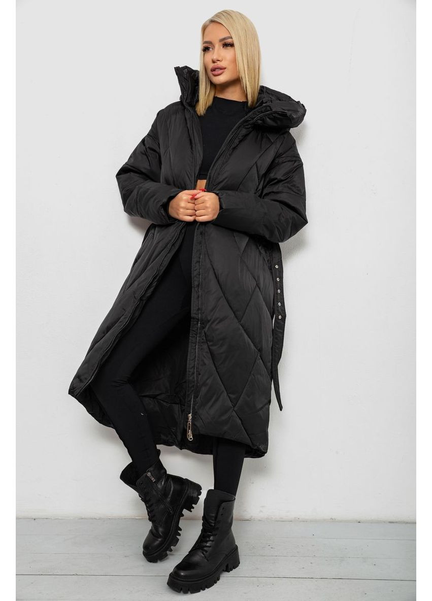 Черная демисезонная куртка женская зимняя Sport Line