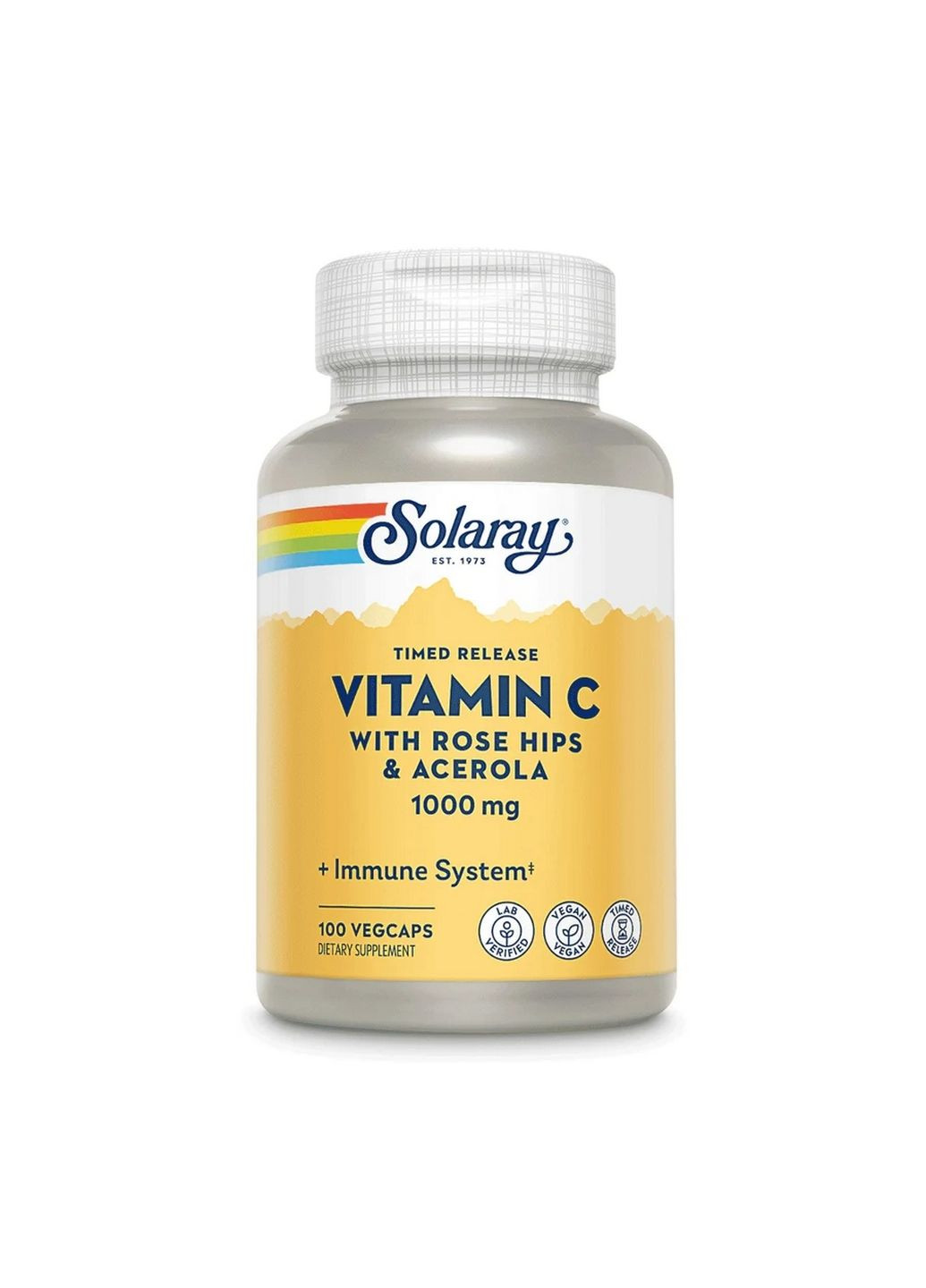 Вітаміни та мінерали Vitamin C 1000 mg Tamed Release, 100 вегакапсул Solaray (293418879)