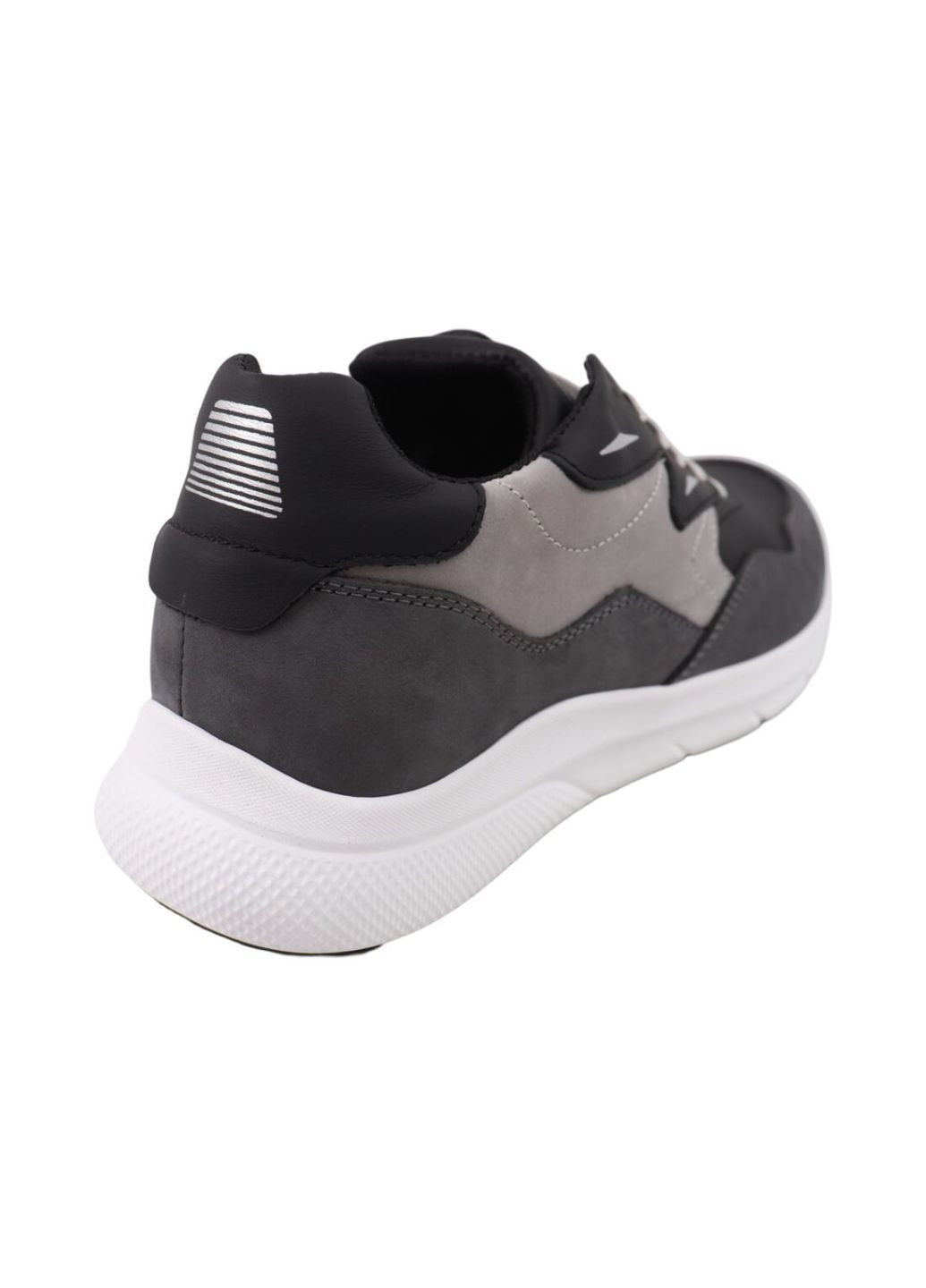 Серые кроссовки мужские серые натуральная кожа Konors 886-25DK