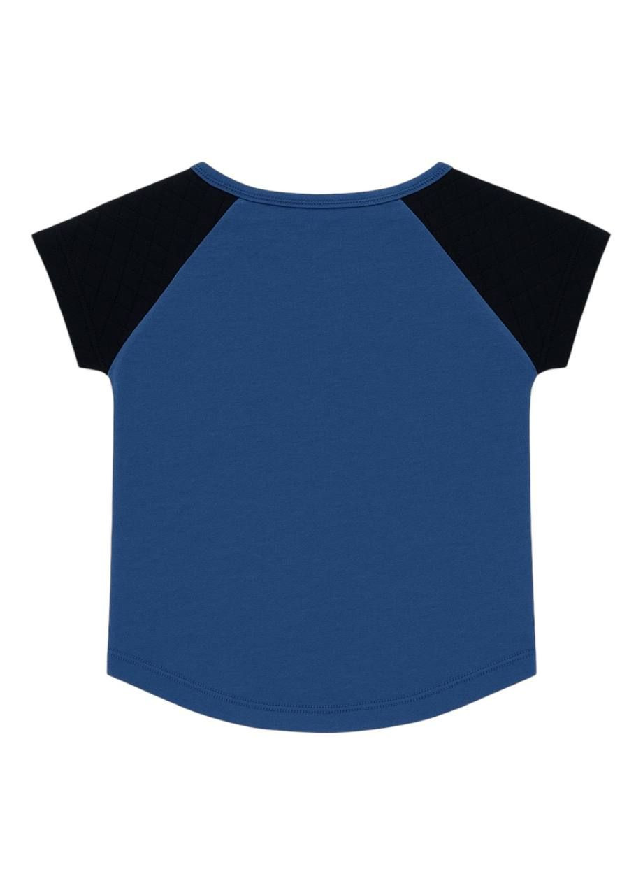 Синяя летняя футболка синий Kookai