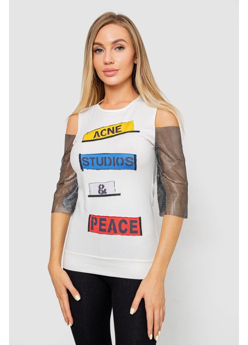 Повседневная женская однотонная футболка, 247R027 Ager - (358886322)