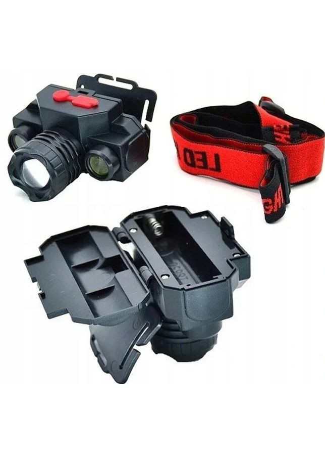 Налобний ліхтар XPE+COB з функцією ZOOM і акумулятором 18650 Po Fanu (371141757)