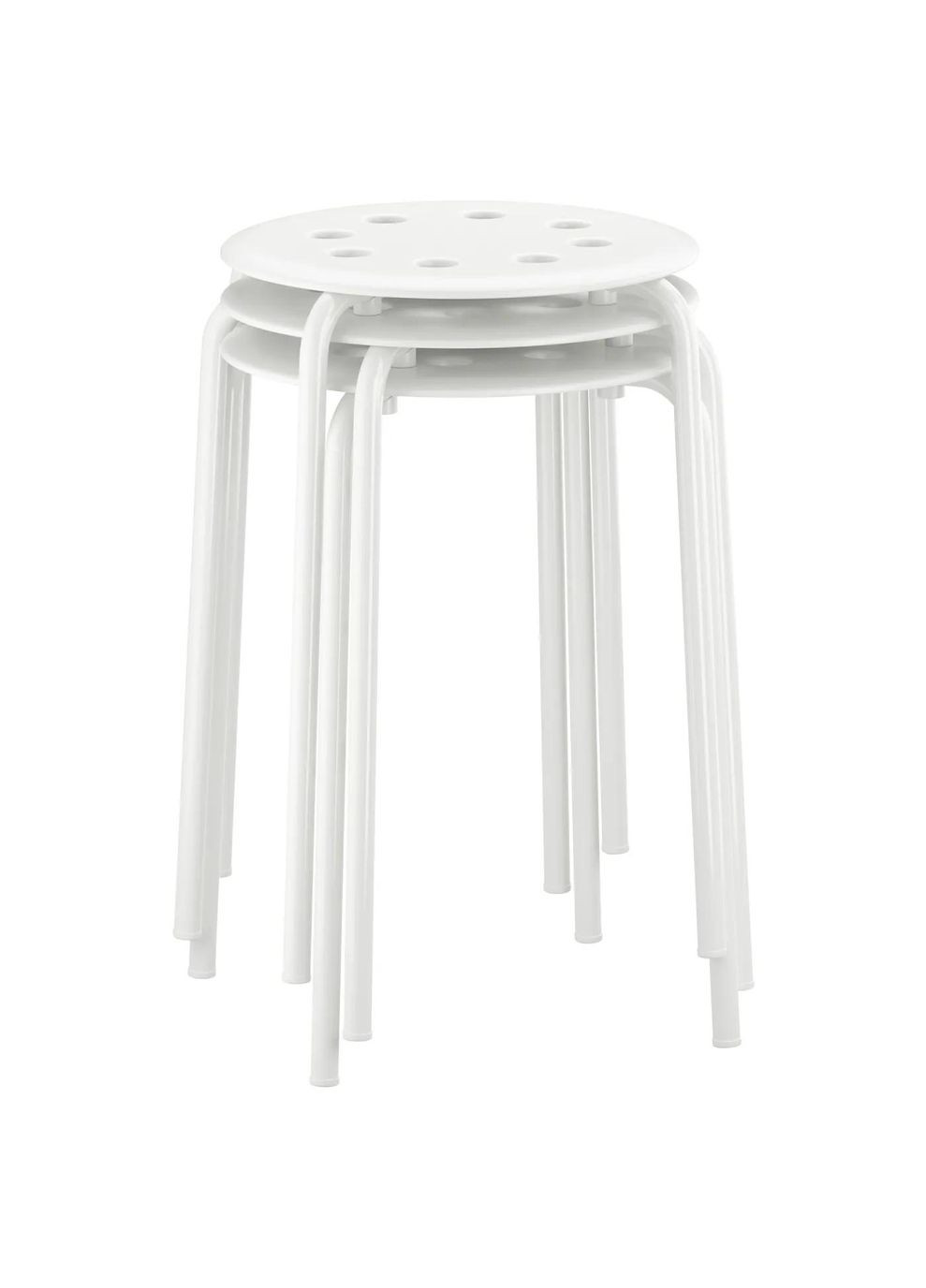Табурет ІКЕА MARIUS 45 см Білий (90184047) IKEA (267903108)