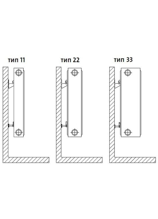 Універсальний комплект Lкронштейнів навісного кріплення панельного радіатора NS-1017 (2шт) Cristal (299997648)