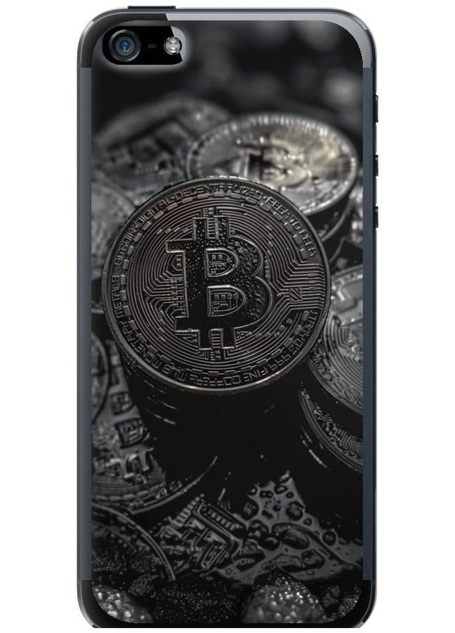 2D пластиковий чохол 'Black Bitcoin' для Endorphone apple iphone 5s (289532471)