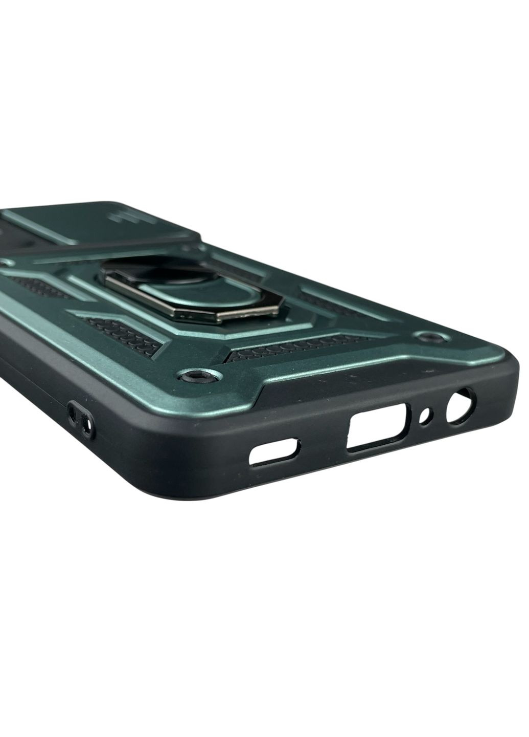 Чехол для Galaxy M12 (SM-M127) бронированный с кольцом со шторкой на самсунг м12 зелёный rg1 Samsung (366390140)