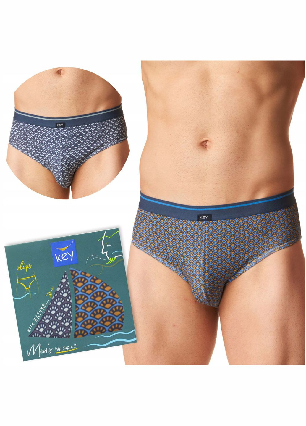 Мужские трусы слип Key (308792004)