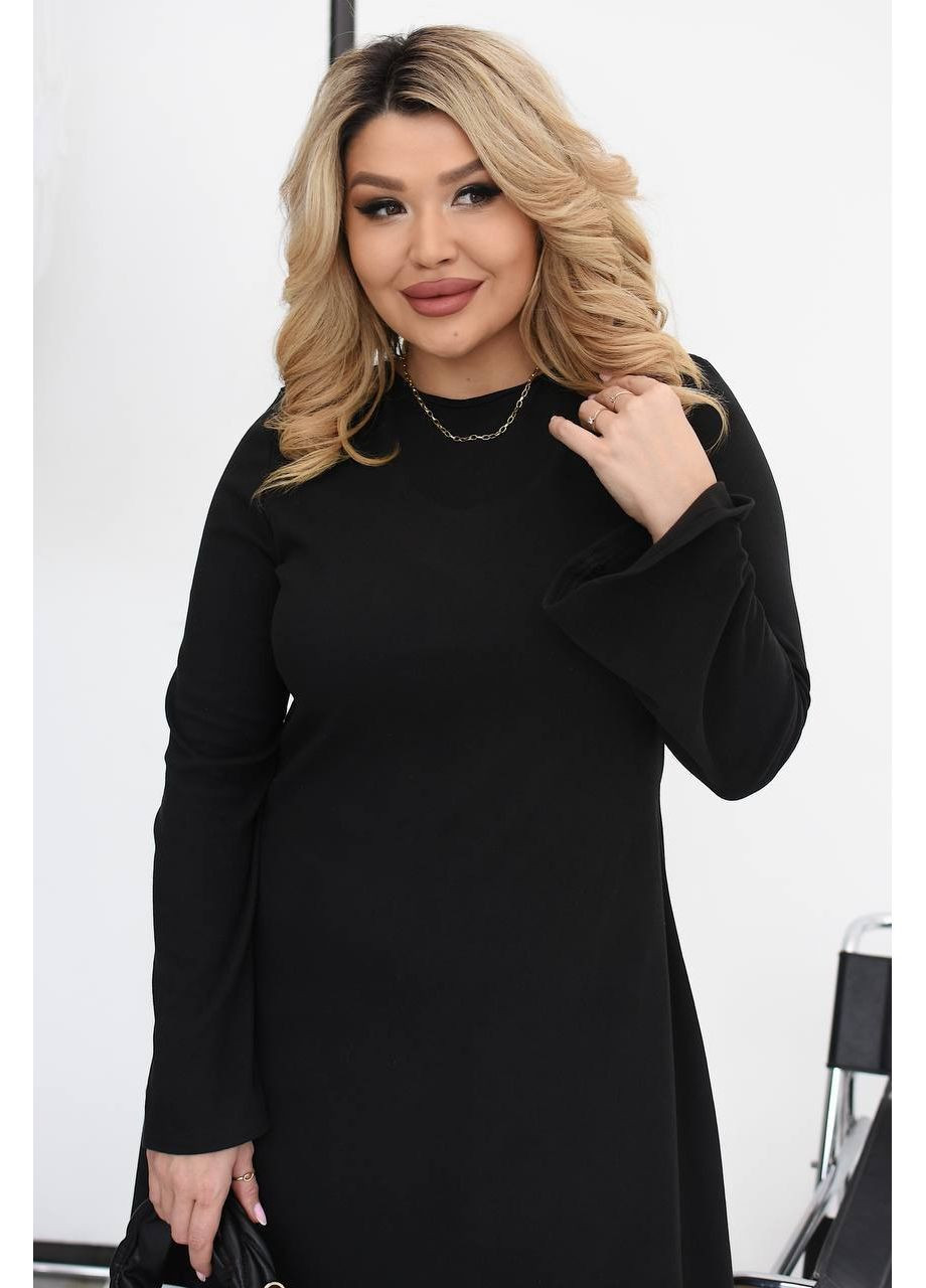 Чорна святковий, повсякденний, ділова, кежуал жіноча сукня елегантна а-силует Style Point однотонна