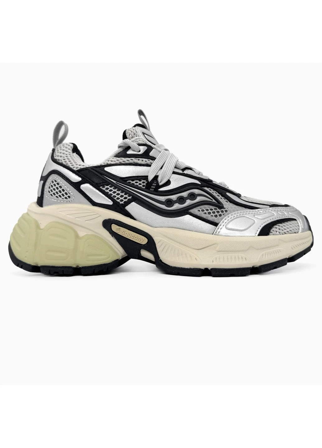 КРОССОВКИ ЖЕНСКИЕ SAUCONY 2K CAVALRY SILVER/BLACK САУКОНИ ЧЕРНЫЕ No Brand чёрные демисезоны (391940053)