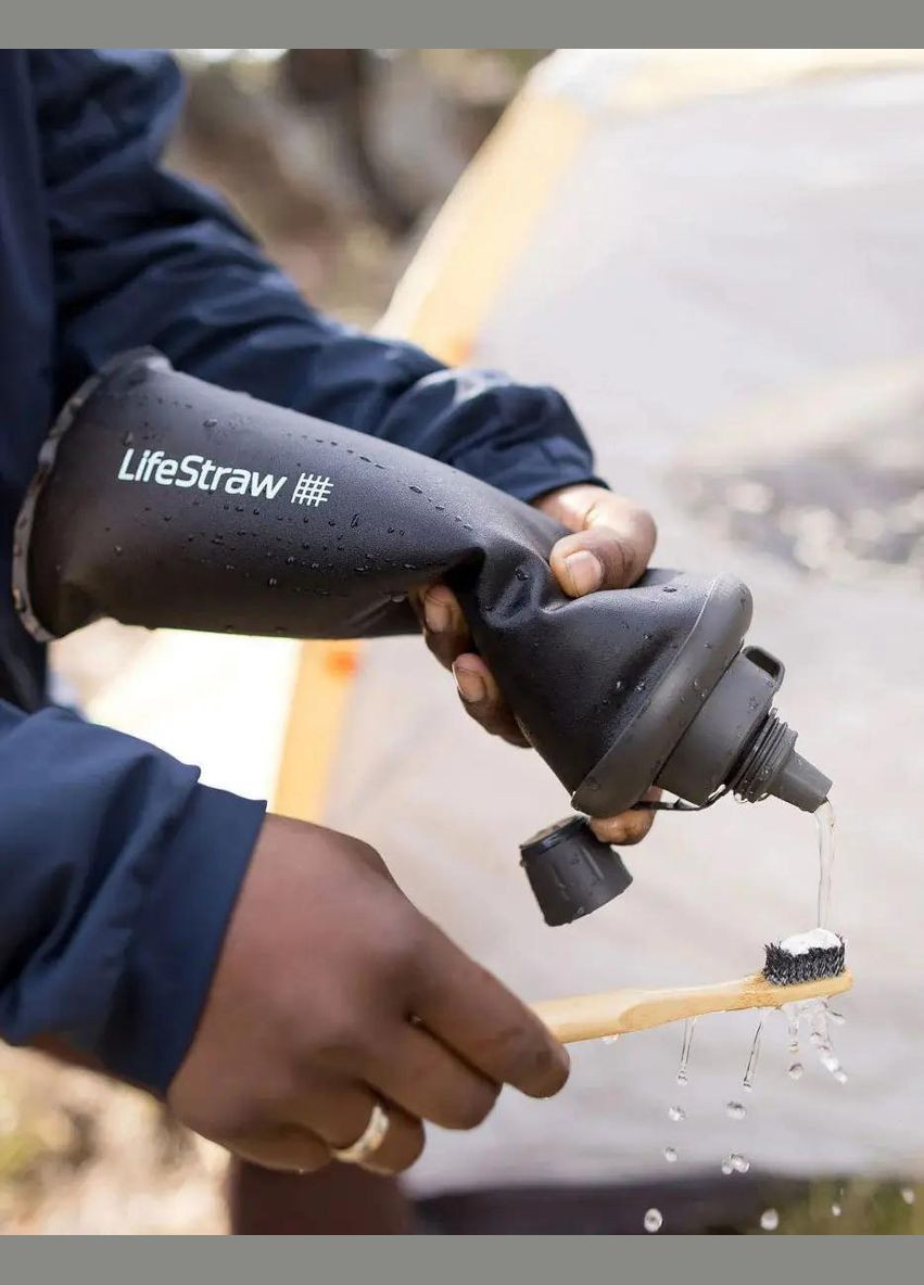 Пляшка-фільтр для води LifeStraw Peak Squeeze 650 ml Dark Mountain Gray No Brand (316445243)