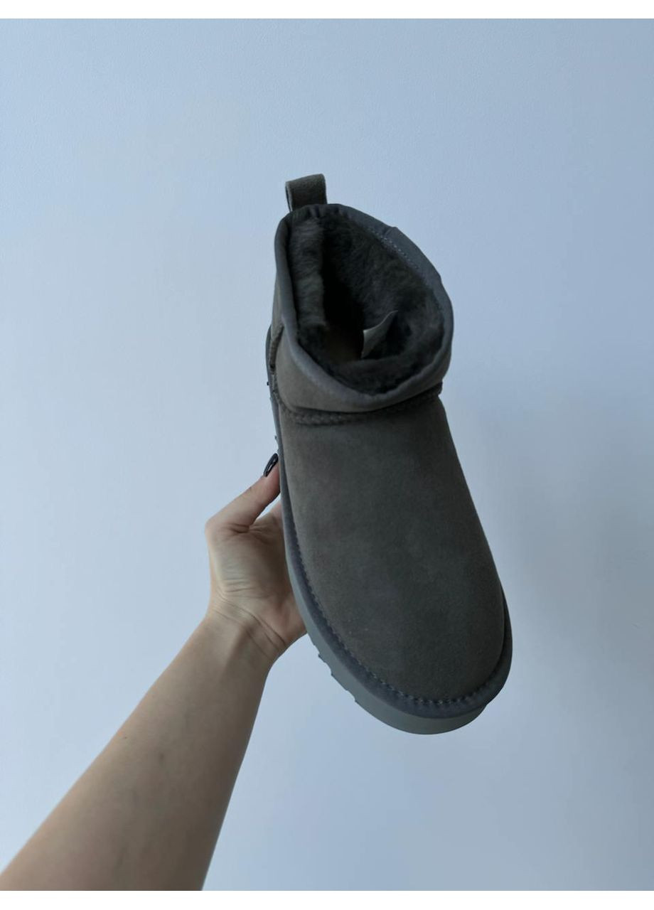 Уггі Чоловічі UGG Ultra Mini Platform Grey (Замша) (366320863)