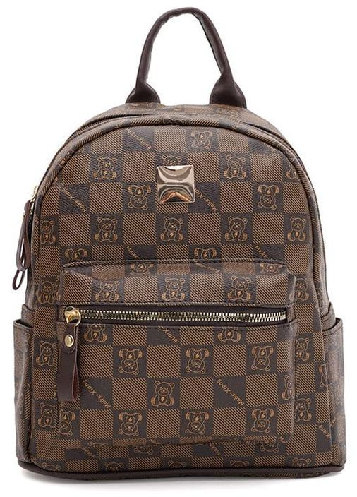 Рюкзак женский из экокожи 9 л городской маленький Коричневый 39374 Monsen (355884793)