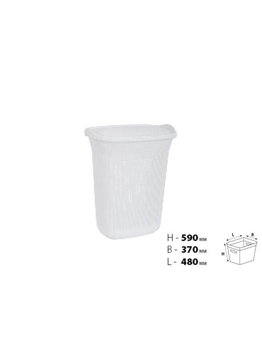 Корзина д/белья 0261 Виолетта WHITE 65 л (0261 Виолетта W с/к 65 л) Violet House (365274554)