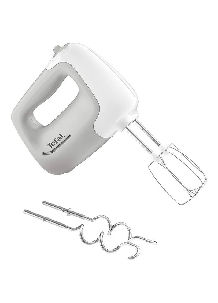 Ручной миксер Prep`Mix HT450B38, 450 Вт, 5 настроек скорости, Turbo, белый/серый Tefal (360401777)