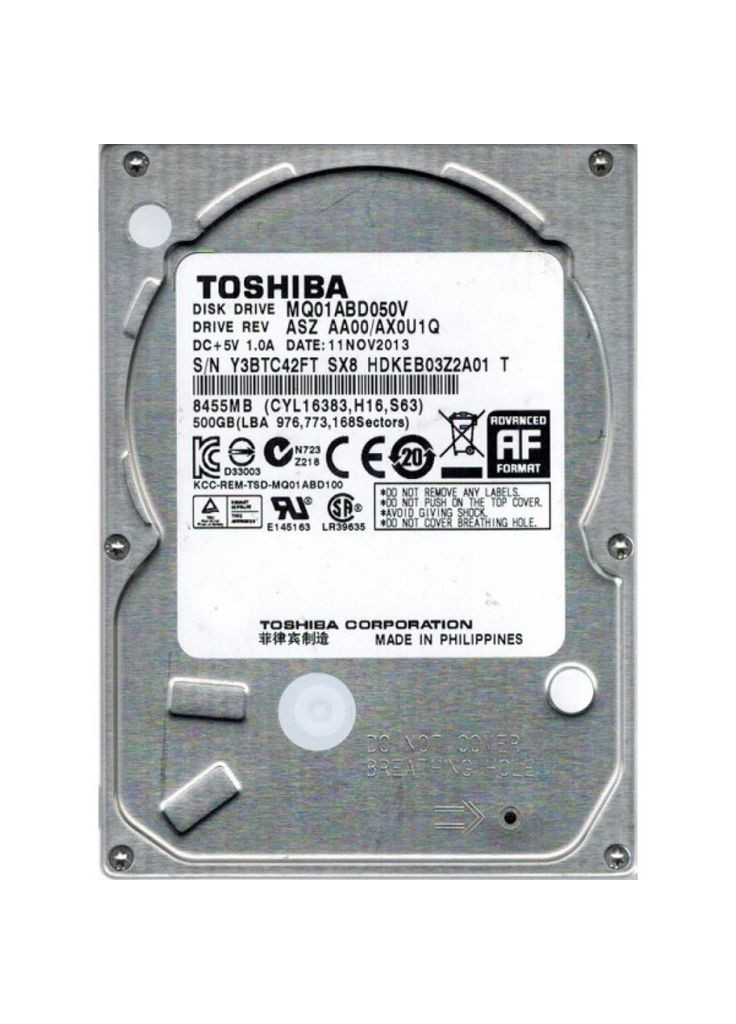 Жорсткий диск для ноутбука (# MQ01ABD050V #) Toshiba 2.5" 500gb (269343151)