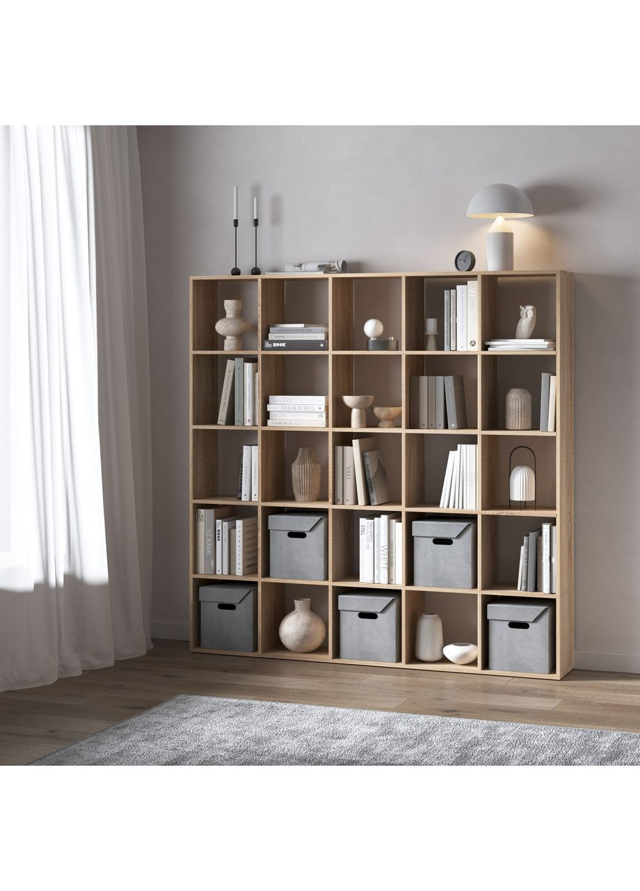 Стеллаж для книг и декора на 25 ячеек из ламинированного ДСП 1780x1780x290 (hm-4-sn) VAYS (363134941)