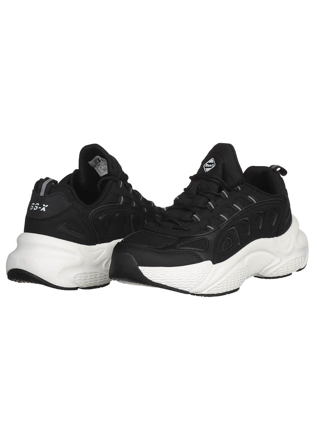 Женские кроссовки из текстиля С11-1850L Baas чёрные демисезоны (322878691)