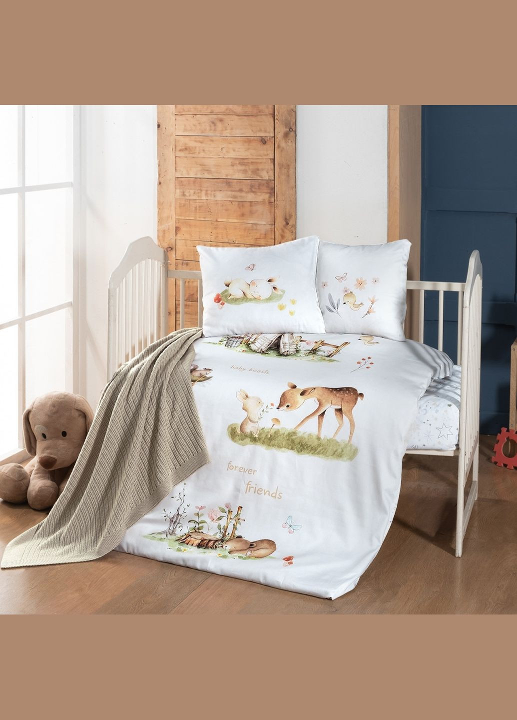 Детский комплект постельного белья с пледом Baby Digital Satin Nirvana 100х150 см. Nova First Choice (318381023)