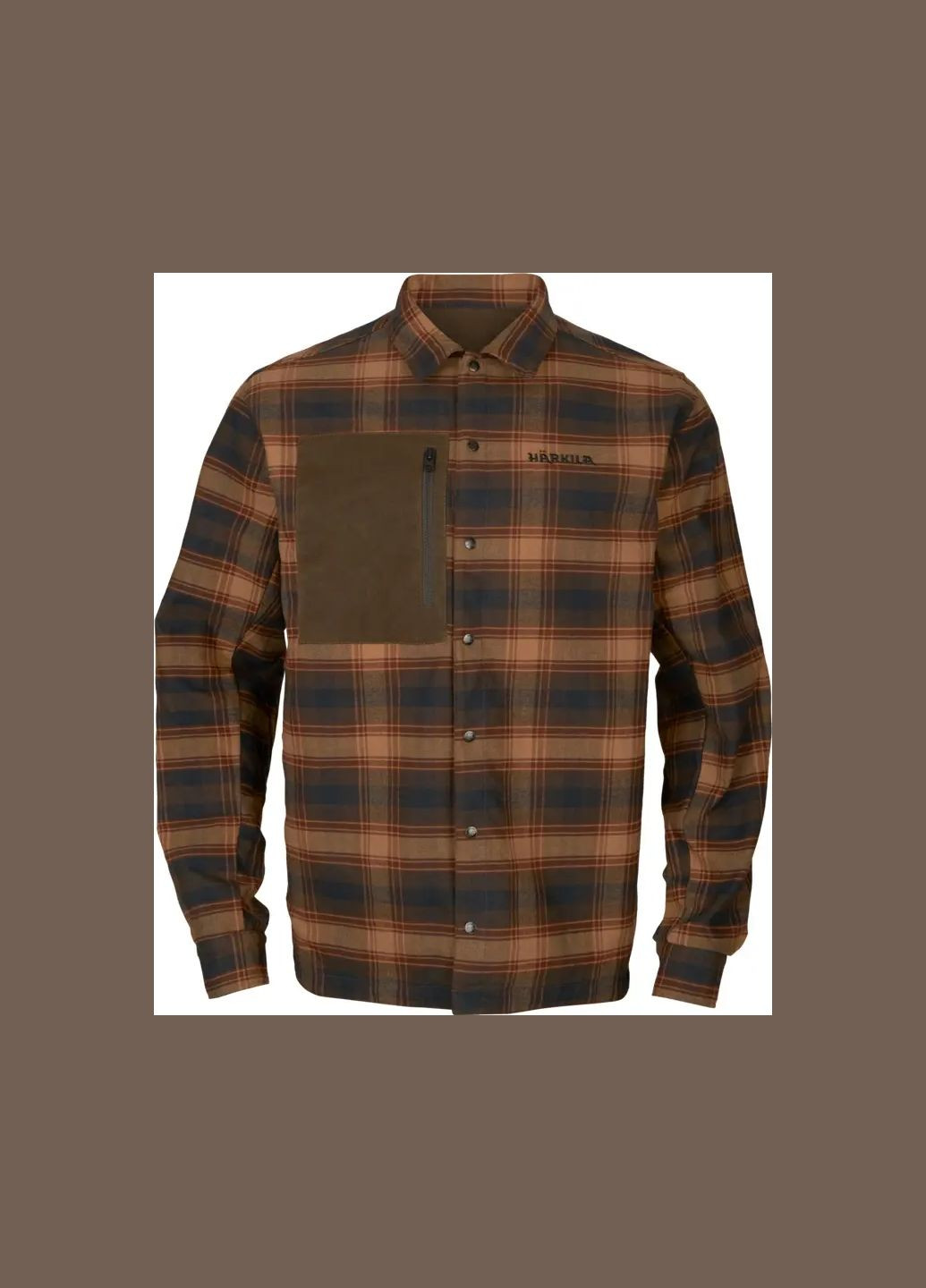 Комбинированная рубашка harkila eirik reversible dark warm olive/burgundy No Brand