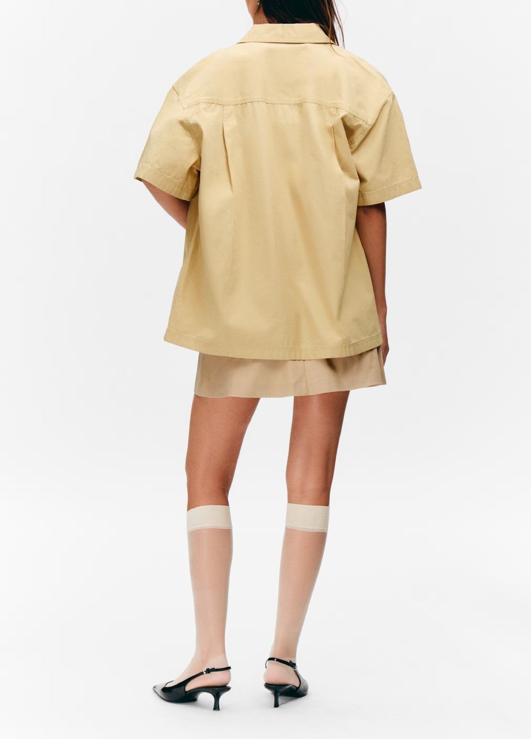 Желтая рубашка однотонная Monki