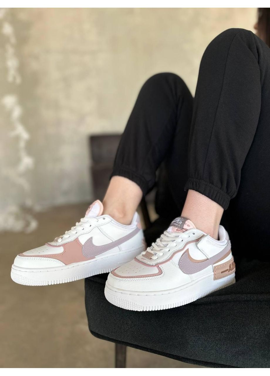 КРОССОВКИ ЖЕНСКИЕ NIKE AIR FORCE 1 SHADOW AMETHYST НАЙК АИР ФОРС 1 ПРЕМИУМ No Brand красные демисезоны (367175881)