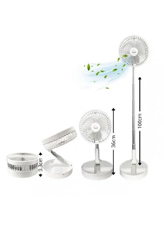 Вентилятор настольный- напольный на аккумуляторе + USB E-Dream USB 7200mAh с телескопической ножкой до 100 см Po Fanu (328265838)