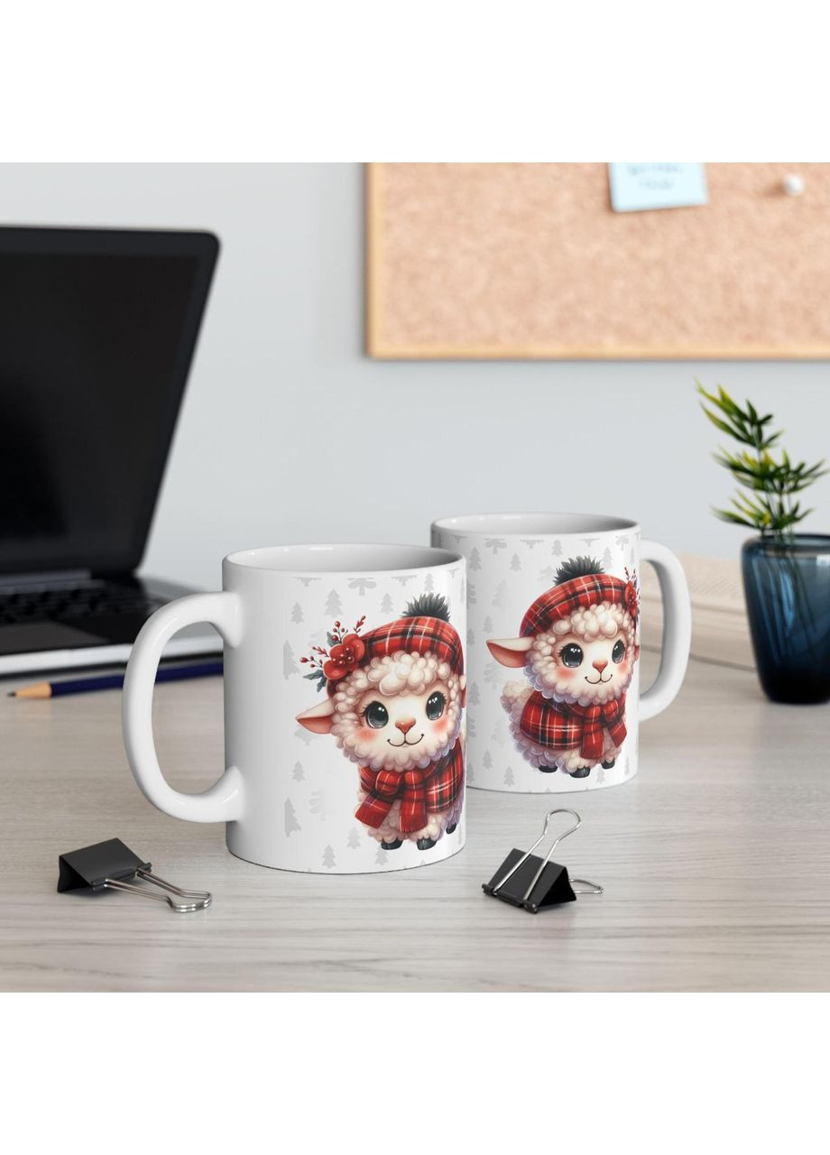 Чашка з принтом "Різдвяне ягнятко" No Brand (368671374)