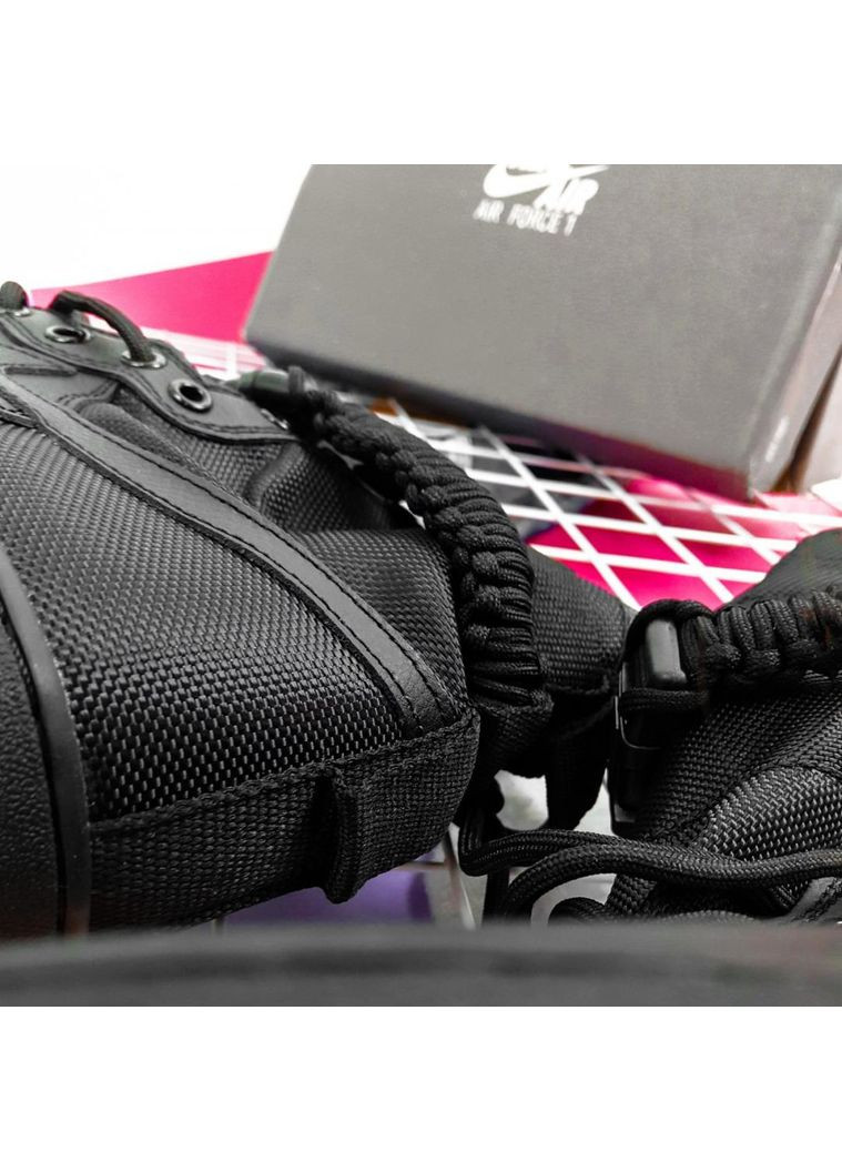 Черные демисезонные кроссовки мужские nike special fled air force 1 black найк No Brand