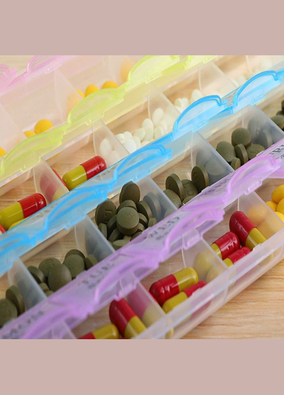 Таблетница-органайзер FY-8827 для таблеток на 28 отделений 14 шт. Lesko (352011755)