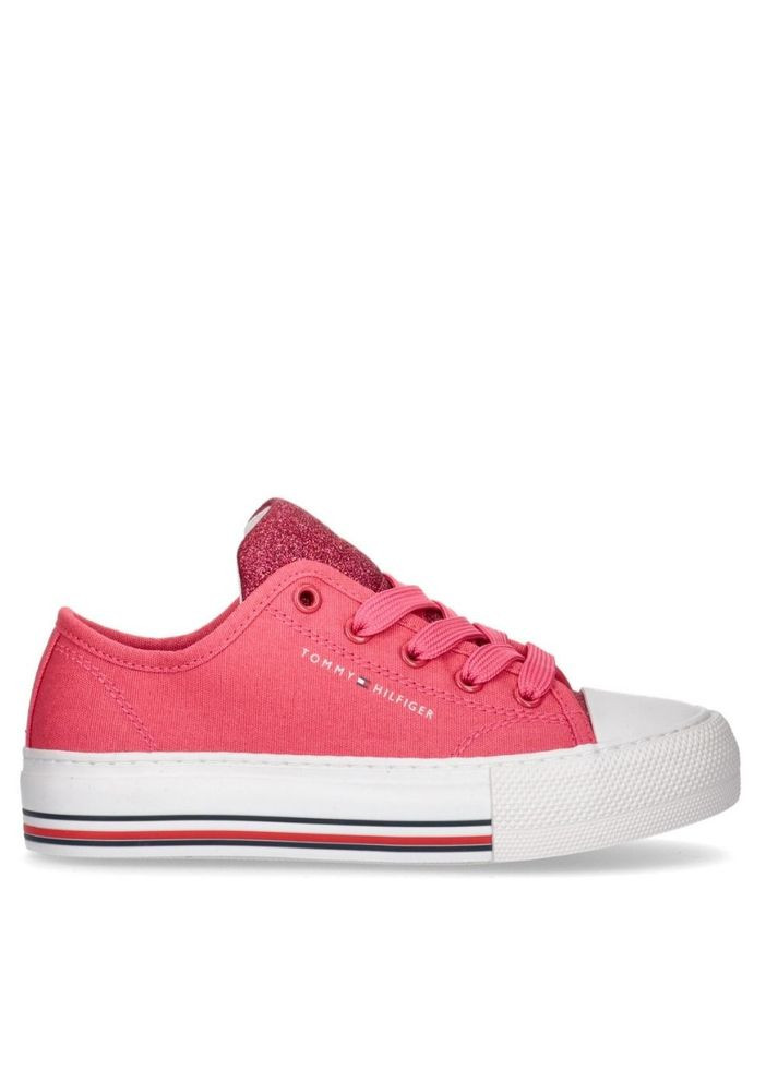 Розовые демисезонные кеды t3a9-33185-1687385 Tommy Hilfiger