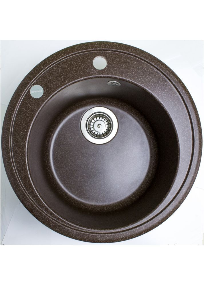 Кухонная мойка из искусственного камня/кварцевая 510×200 мм, круглая SUN Коричневая (30050510200) Adamant (368157226)