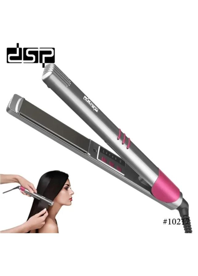 Плойка випрямляч для волосся 10217 з покриттям титановим 38 Вт DSP (322426477)
