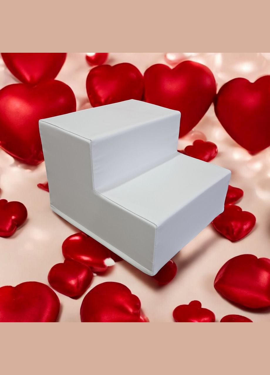 Лесенка для собак Экокожа цвет Белый купить Портативная лесенка для собак Лесенка для маленьких собак No Brand (339786159)