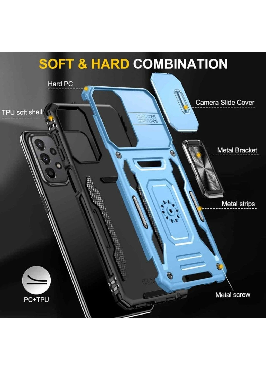 Ударостійкий чохол Camshield Army Ring для Samsung Galaxy A23 4G Epik (392225512)