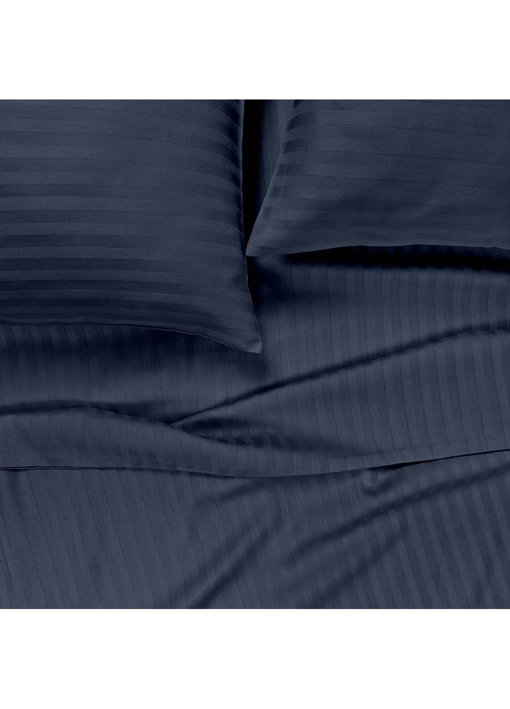 Двоспальна постіль сатин з простирадлом на гумці DENIM CS1 180х220 см Cosas (307477863)