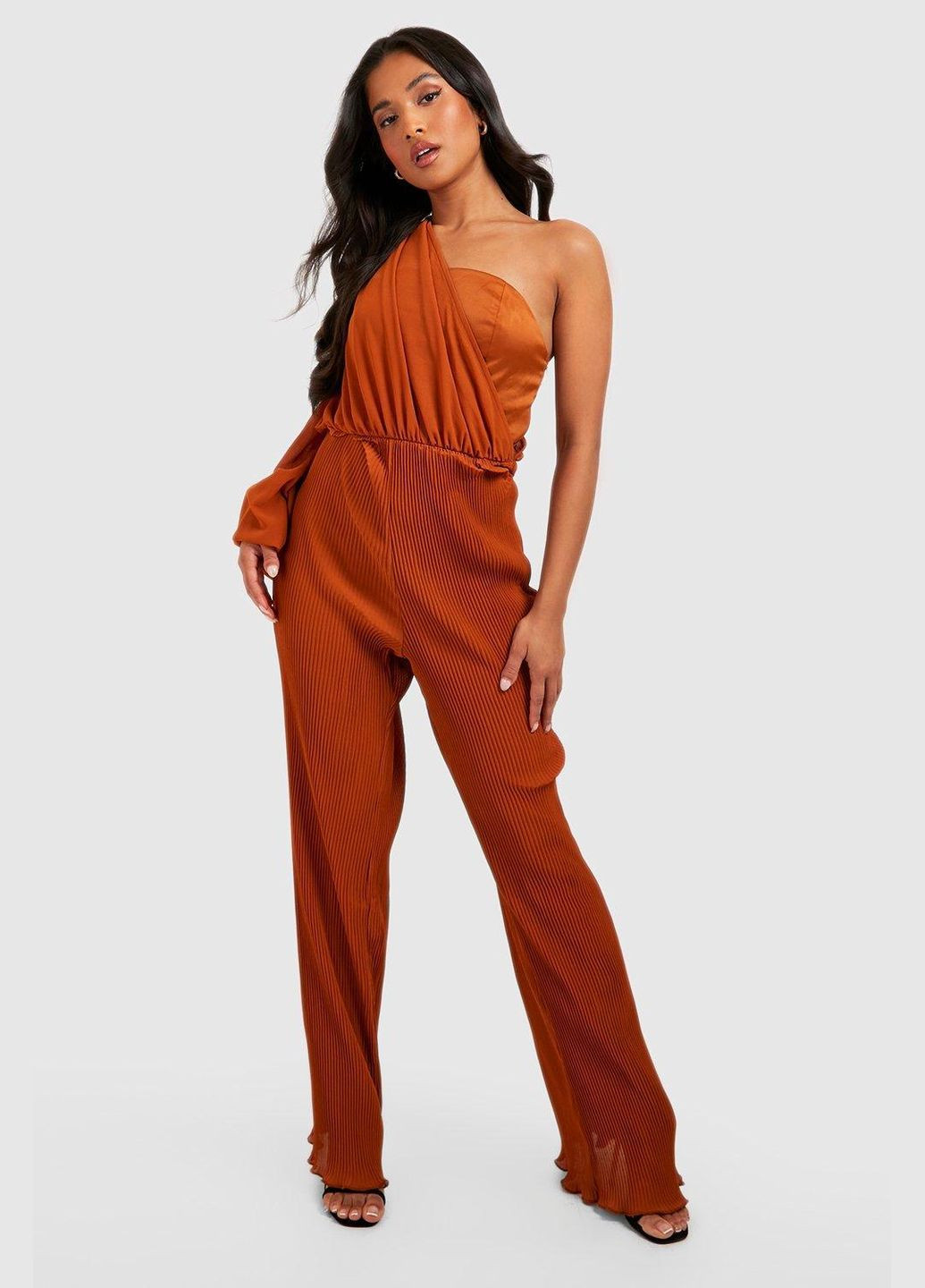 Комбинезон Boohoo терракотовый