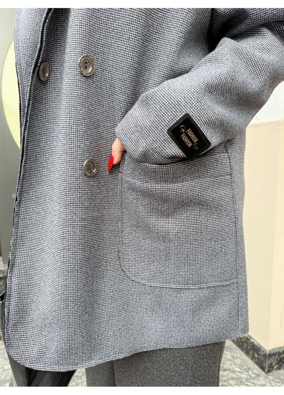 Подовжений жіночий жакет прямого силуету із трикотажного кашеміру на щільному велюрі No Brand (364653471)