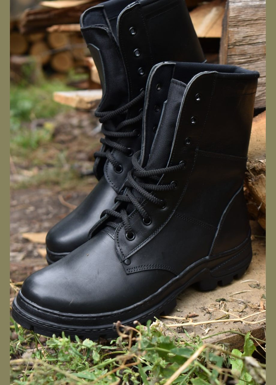 Чоловічі Тактичні Демісезонні Берці. 36-48р Чорні. Натуральна шкіра! MSDM-1001 No Brand (301137906)