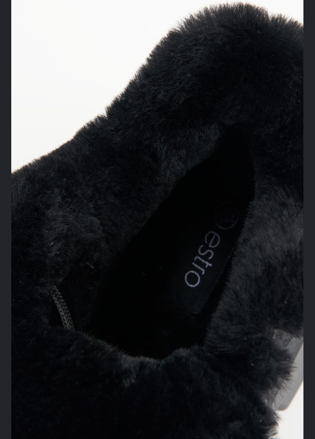 Кроссовки, цвет черный Estro чёрные зима (324030745)