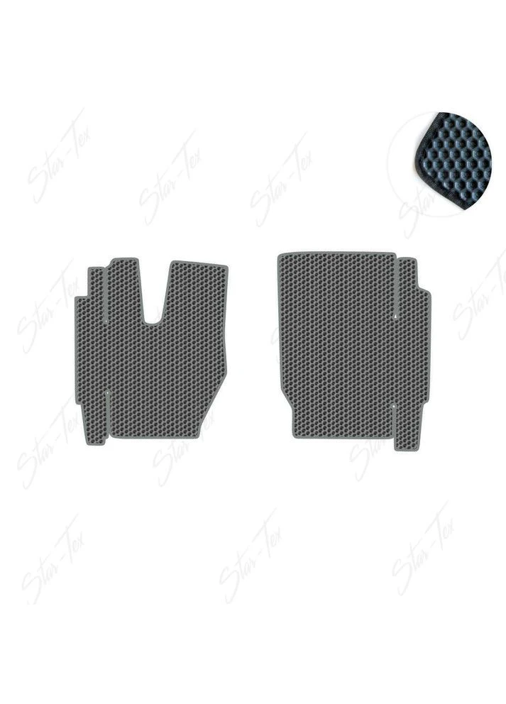 Комплект ковриков в салон на Iveco Stralis (2012 - 2016) EVA/Сота большая Серый + Серый Star-Tex (385068663)
