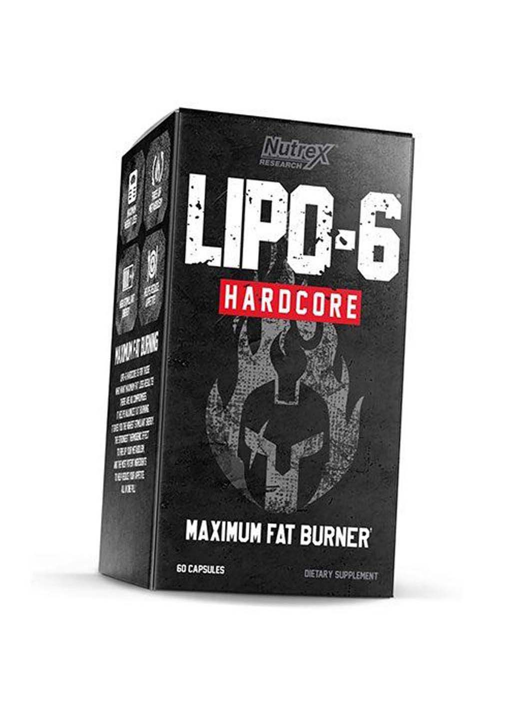 Жироспалювач Lipo-6 Hardcore 60 капс Nutrex (292710614)