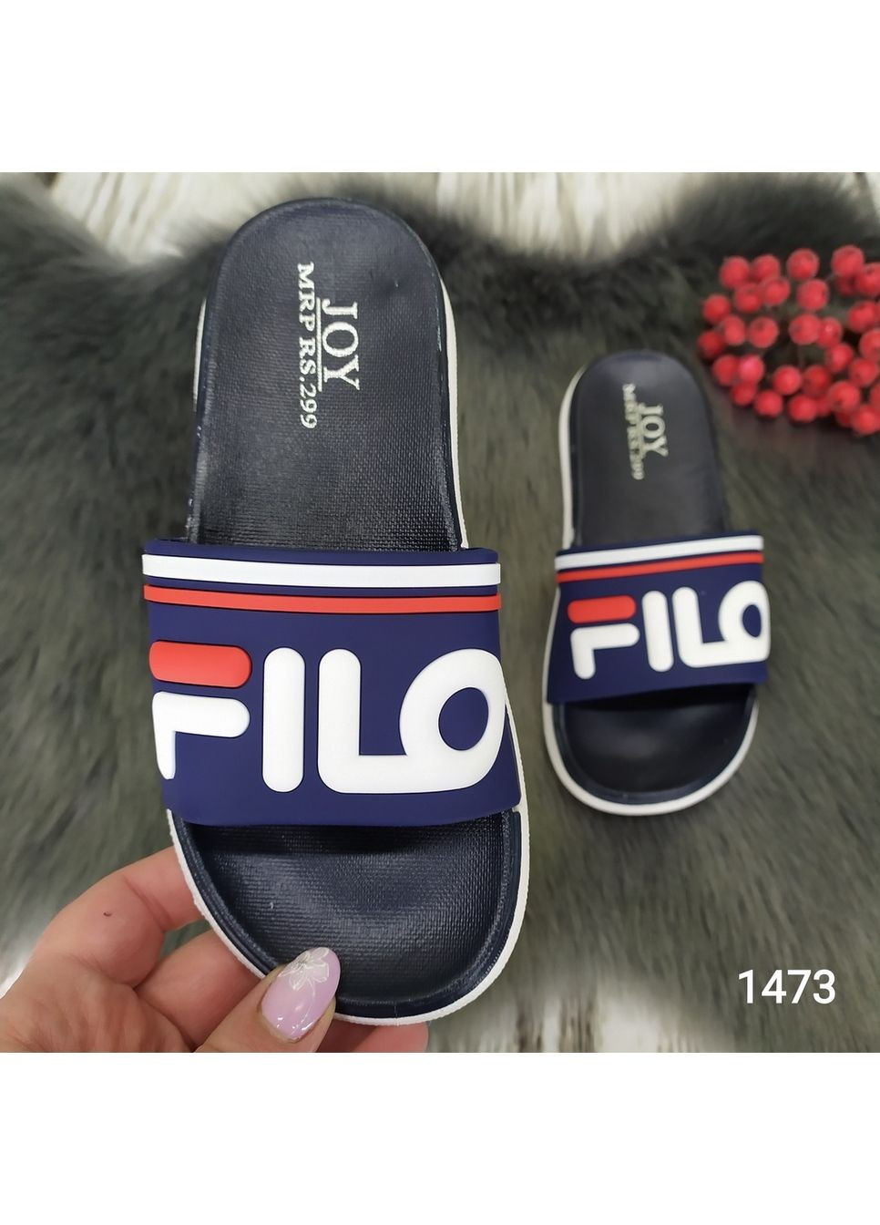 Синие повседневные шлепанцы сланцы подростковые Fashion