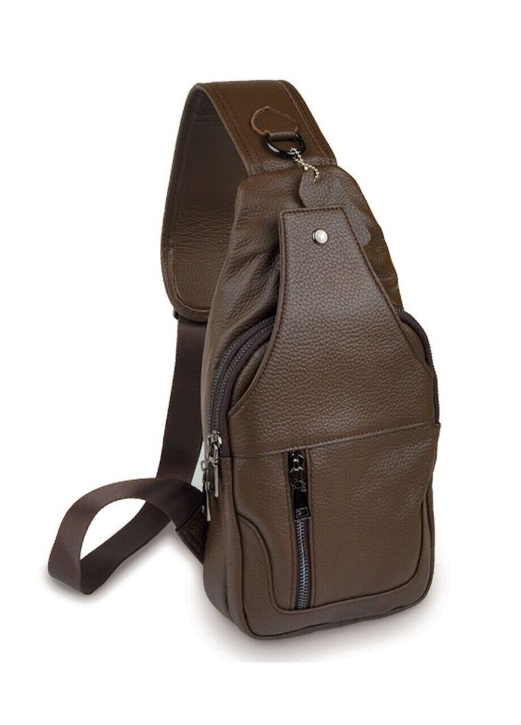 Сумка чоловіча шкіряна через плече 14390 Коричнева Vintage (331906844)