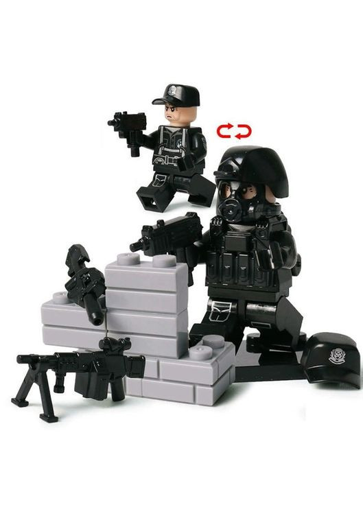 Фигурки детский конструктор солдаты спецназовцы военные SWAT BrickArms No Brand (366664854)