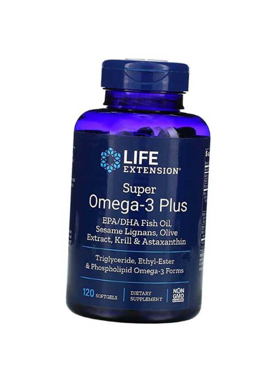 Super Omega-3 Plus 120гелкапс Life Extension (292710925)